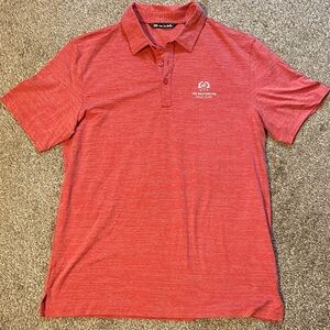 Travis Mathew Heathered Red Polo Shirt